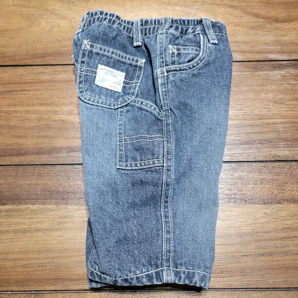 The Childrens Place Denim Infant Pull On Denim Carpenter Jeans - Size 3-6 Mos. - Picture 3 of 7